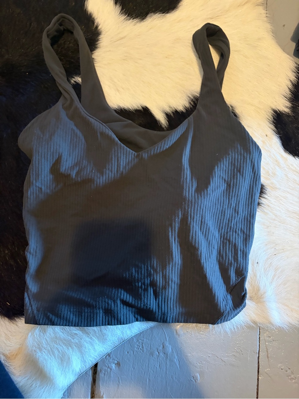 lululemon athletica Black Ribbed V-Neck Tank